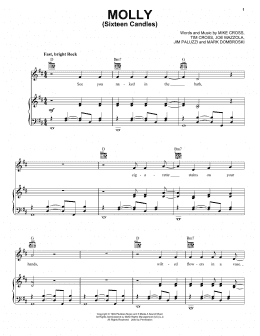 page one of Molly (Sixteen Candles) (Piano, Vocal & Guitar Chords (Right-Hand Melody))