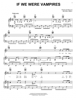 page one of If We Were Vampires (Piano, Vocal & Guitar Chords (Right-Hand Melody))