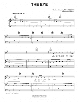 page one of The Eye (Piano, Vocal & Guitar Chords (Right-Hand Melody))