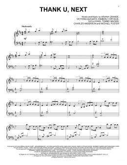 page one of thank u, next (Piano Solo)