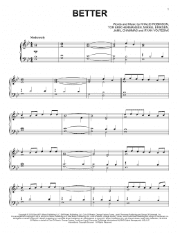page one of Better (Piano Solo)