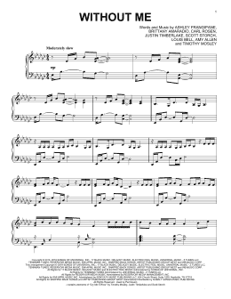 page one of Without Me (Piano Solo)