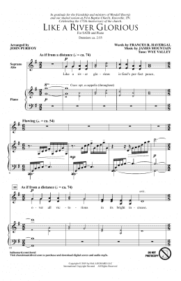 page one of Like A River Glorious (arr. John Purifoy) (SATB Choir)