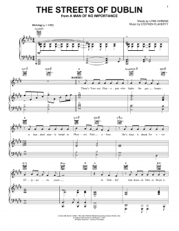 page one of The Streets Of Dublin (from A Man Of No Importance: A New Musical) (Vocal Pro + Piano/Guitar)
