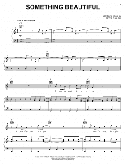 page one of Something Beautiful (Piano, Vocal & Guitar Chords (Right-Hand Melody))