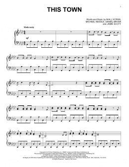 page one of This Town (Piano Solo)