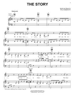 page one of The Story (Piano, Vocal & Guitar Chords (Right-Hand Melody))