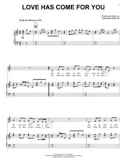 page one of Love Has Come For You (Piano, Vocal & Guitar Chords (Right-Hand Melody))