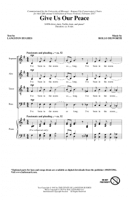 page one of Give Us Our Peace (SATB Choir)