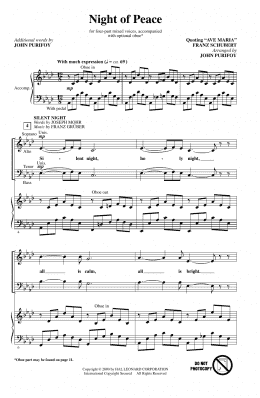 page one of Night Of Peace (arr. John Purifoy) (SATB Choir)