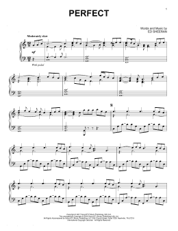 page one of Perfect (Piano Solo)