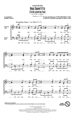 page one of How Sweet It Is (To Be Loved By You) (arr. Kirby Shaw) (SATB Choir)