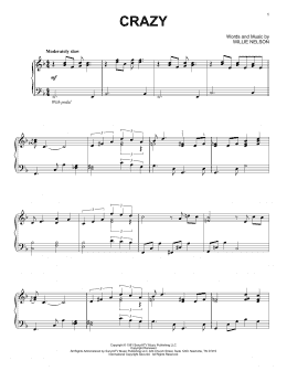 page one of Crazy (Piano Solo)