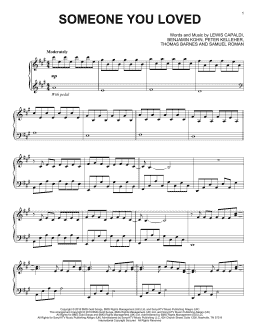 page one of Someone You Loved (Piano Solo)