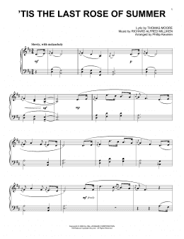 page one of 'Tis The Last Rose Of Summer (arr. Phillip Keveren) (Piano Solo)