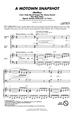 page one of A Motown Snapshot (Medley) (SATB Choir)