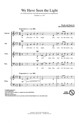 page one of We Have Seen The Light (SATB Choir)