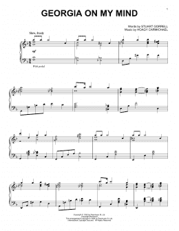 page one of Georgia On My Mind (Piano Solo)