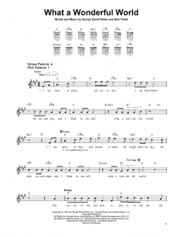 page one of What A Wonderful World (Easy Guitar)