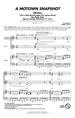 page one of A Motown Snapshot (Medley) (SSA Choir)