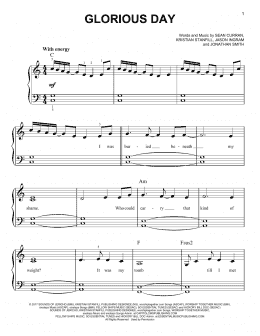 page one of Glorious Day (Easy Piano)