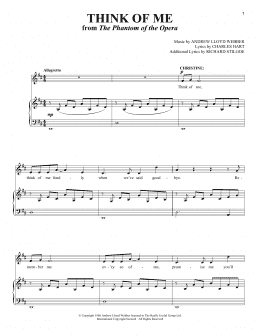 page one of Think Of Me (from The Phantom of the Opera) (Piano & Vocal)