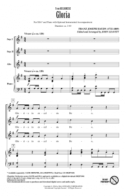 page one of Gloria (from Heiligmesse) (arr. John Leavitt) (SSA Choir)
