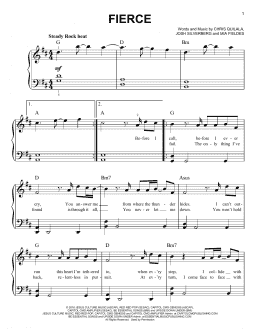 page one of Fierce (Easy Piano)