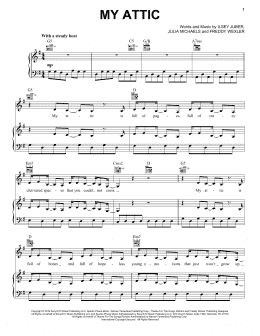 page one of My Attic (Piano, Vocal & Guitar Chords (Right-Hand Melody))
