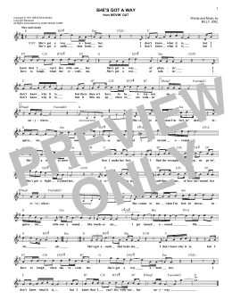 page one of She's Got A Way (Lead Sheet / Fake Book)