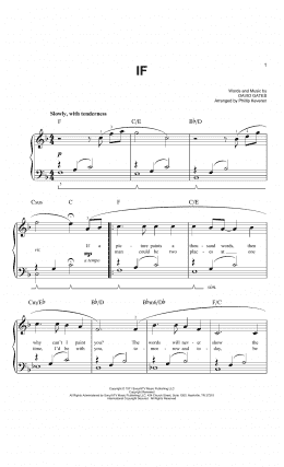 page one of If (arr. Phillip Keveren) (Easy Piano)
