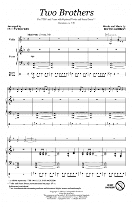 page one of Two Brothers (arr. Emily Crocker) (TTB Choir)