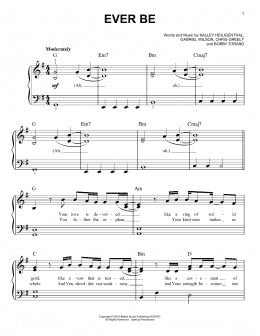 page one of Ever Be (Easy Piano)