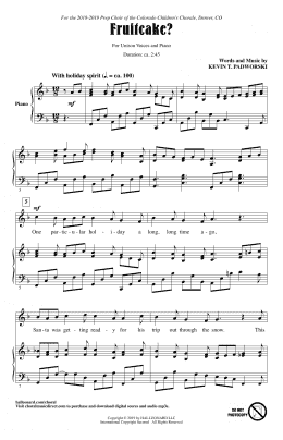 page one of Fruitcake? (Unison Choir)
