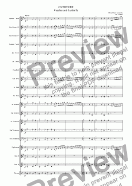 page one of Overture - Russlan & Ludmilla