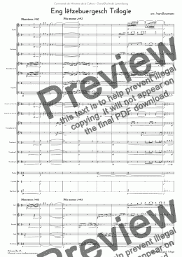page one of Eng lëtzebuergesch Trilogie (for Choir ad libitum & Symphony Orchestra)