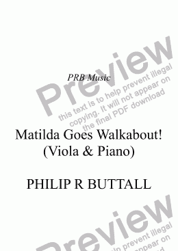 page one of Matilda Goes Walkabout! (Viola & Piano)
