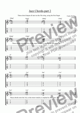 page one of Jazz Chords-Part 2