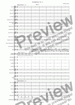 page one of Symphony No. 4