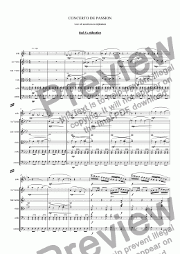page one of concerto de passion for alto sax and string orchestra part 4