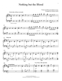 page one of Nothing But The Blood (arr. Glenda Austin) (Educational Piano)