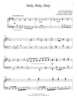 page one of Holy, Holy, Holy (arr. Glenda Austin) (Educational Piano)