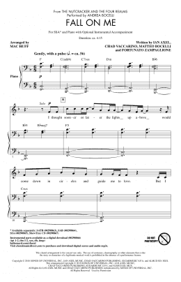 page one of Fall On Me (from The Nutcracker and the Four Realms) (arr. Mac Huff) (SSA Choir)