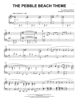 page one of The Pebble Beach Theme (arr. Phillip Keveren) (Piano Solo)