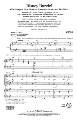 page one of Disney Dazzle! (The Songs of Alan Menken, Howard Ashman and Tim Rice) (Medley) (SATB Choir)