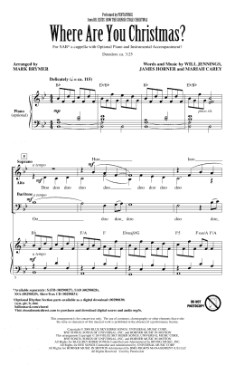 page one of Where Are You Christmas? (from How The Grinch Stole Christmas) (arr. Mark Brymer) (SAB Choir)