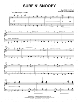 page one of Surfin' Snoopy (arr. Phillip Keveren) (Piano Solo)