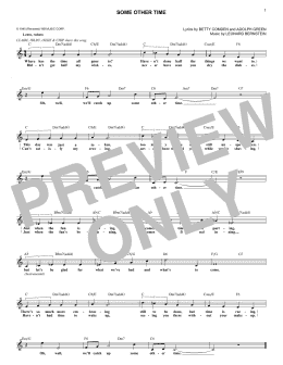 page one of Some Other Time (from On The Town) (Lead Sheet / Fake Book)