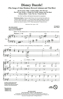 page one of Disney Dazzle! (The Songs of Alan Menken, Howard Ashman and Tim Rice) (Medley) (2-Part Choir)