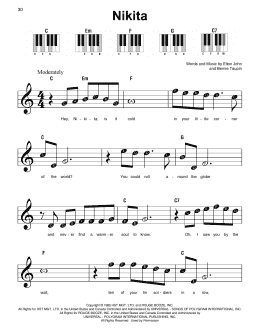 page one of Nikita (Super Easy Piano)